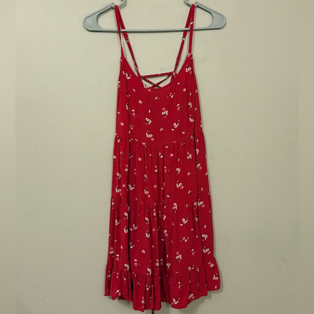 Hollister Red Floral Mini Dress